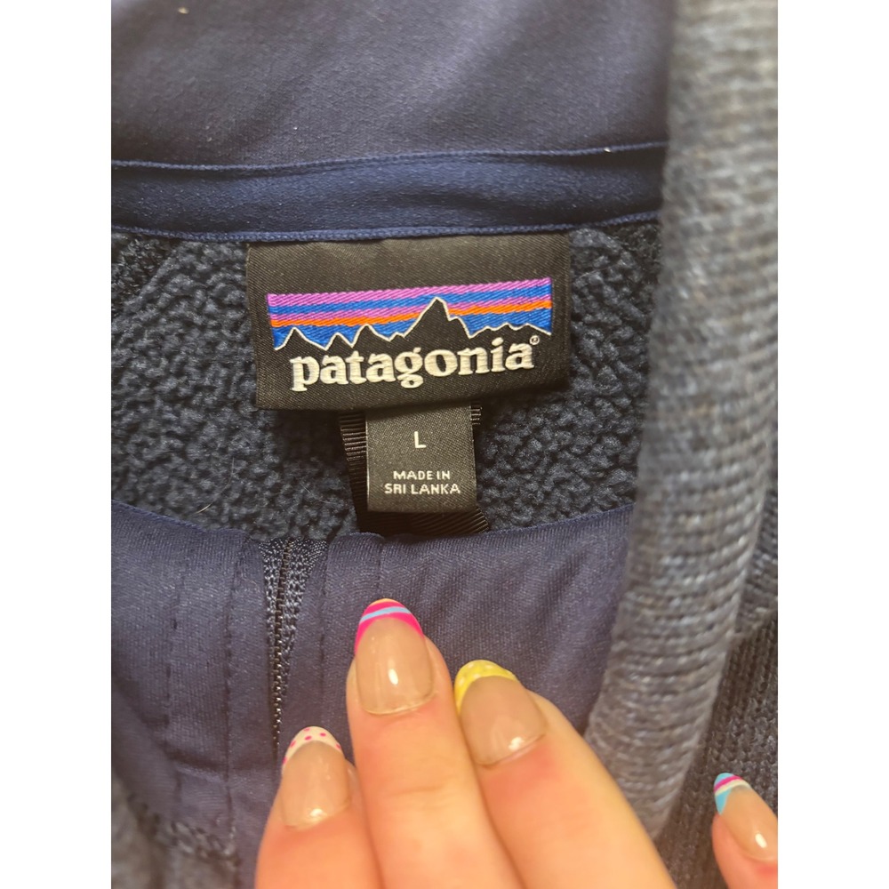Patagonia Better Sweater Full Zip Jacket Mens Large Navy Blue Barefoot Fleece - Picture 5 of 6